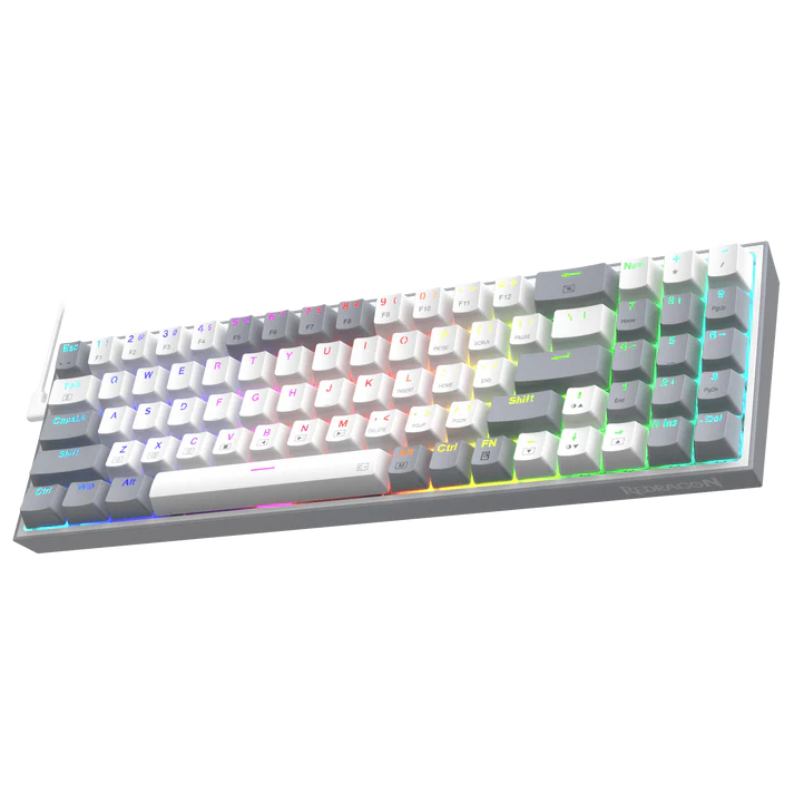 TECLADO MECANICO REDRAGON POLLUX K628WG-RGB 75%  TECLAS INTERCAMBIABLES SW-ROJO