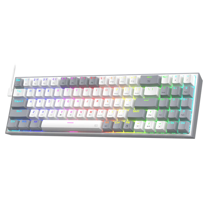 TECLADO MECANICO REDRAGON POLLUX K628WG-RGB 75%  TECLAS INTERCAMBIABLES SW-ROJO