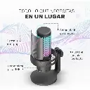 MICROFONO STREAMING REDRAGON RGB FENRIS GM301 USB CON TRIPODE CONDESADOR