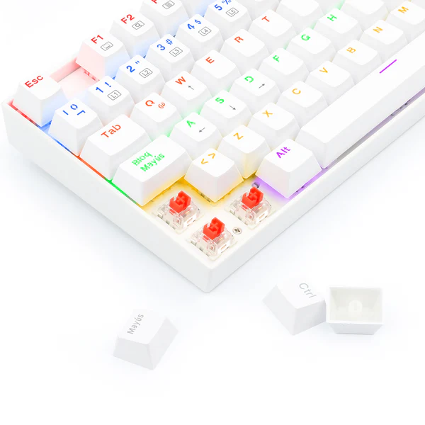 TECLADO MECANICO REDRAGON KUMARA K552W-RGB 80% BLANCO ESPAÑOL 