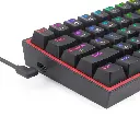 TECLADO MECANICO REDRAGON FIZZ PRO K616-RGB 60% INALAMBRICO RECARGABLE NEGRO