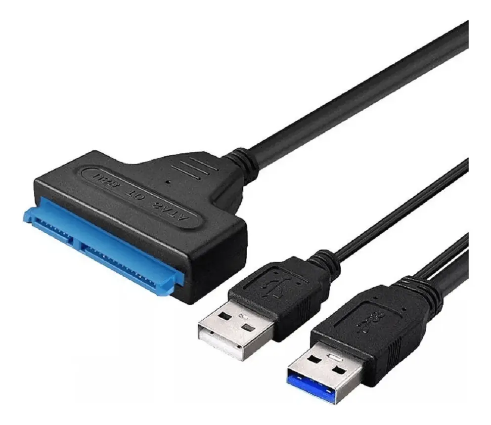 CONVERTIDOR SATA A USB 3.0 DISCO SSD/HDD 3.5 Y 2.5" + USB Y DC