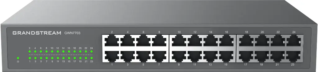 SWITCH 24 PUERTOS GRANDSTREAM GIGABIT RACK GWN7703
