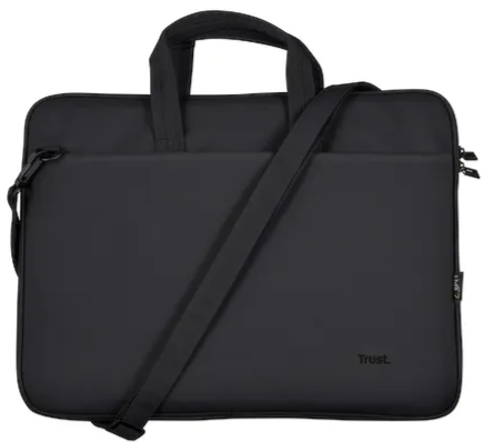MALETIN TRUST BOLOGNA PARA LAPTOP 16" NEGRO INCLUYE MOUSE INALAMBRICO 