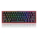 TECLADO MECANICO REDRAGON FIZZ PRO K616-RGB 60% INALAMBRICO RECARGABLE NEGRO SW-ROJO