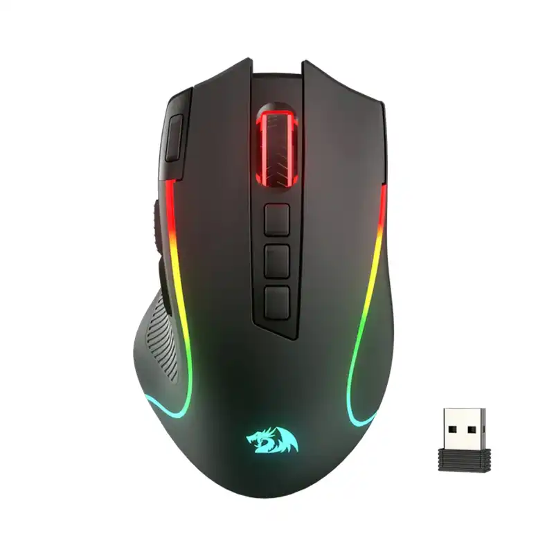 MOUSE GAMER REDRAGON PREDATOR PRO M612RGB-PRO 8000 DPI INALAMBRICO NEGRO