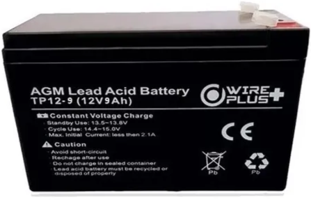 BATERIA WIREPLUS 12V-9AH AGM 