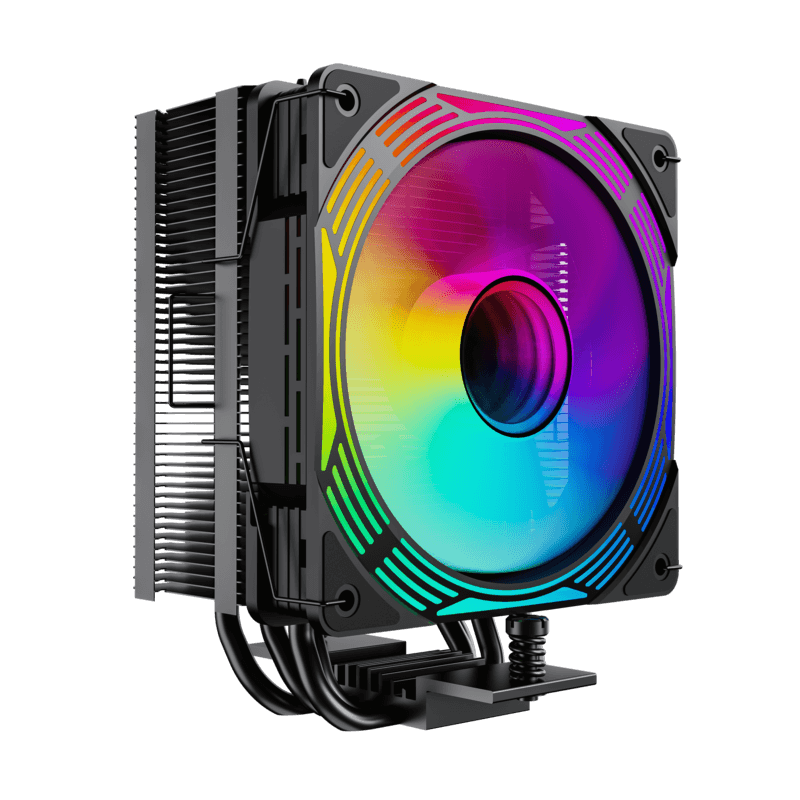 CPU AIR COOLER GAMEMAX ICE FORCE ARGB 4 PINES AMD & INTEL NEGRO