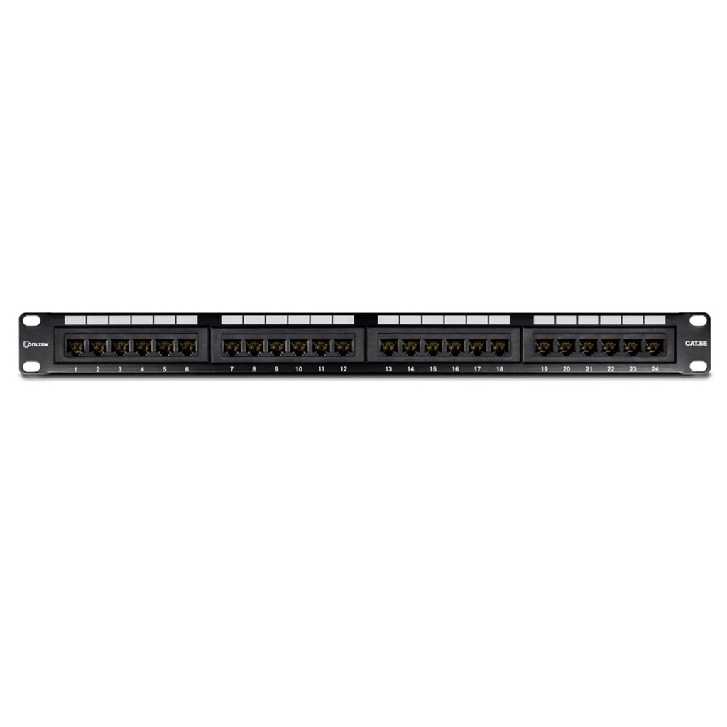 PATCH PANEL 24 PUERTOS ONLIK CAT6 CON SOPORTE  