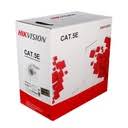 BOBINA CABLE UTP CAT 5E 305M EXTERIOR HIKVISION 100% DS-1LN5E-UU/E NEGRO