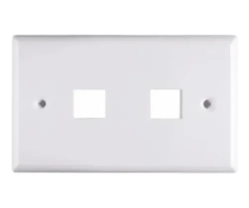 FACE PLATE 2 PUERTOS BLANCO