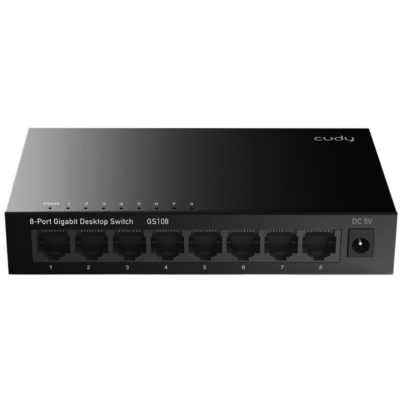 SWITCH 8 PUERTOS CUDY GIGABIT GS108D METAL