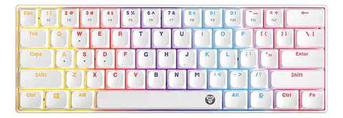 TECLADO MECANICO FANTECH ATOM AIR61 MK311 WH INGLES 60% BLANCO SW-ROJO