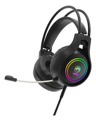 AUDIFONO CON MICROFONO GAMING MARVO TACTIC 30  HG8921 RGB USB NEGRO