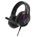 AUDIFONO CON MICROFONO GAMING MARVO H8618 BK TACTIC 40 RGB ESTATICO USB NEGRO