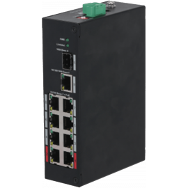 SWITCH 10 PUERTOS INDUSTRIAL DAHUA DH-PFS-3110-8ET-96 8 POE+ 10/100 + 2 UPLINK GIGABIT 96W