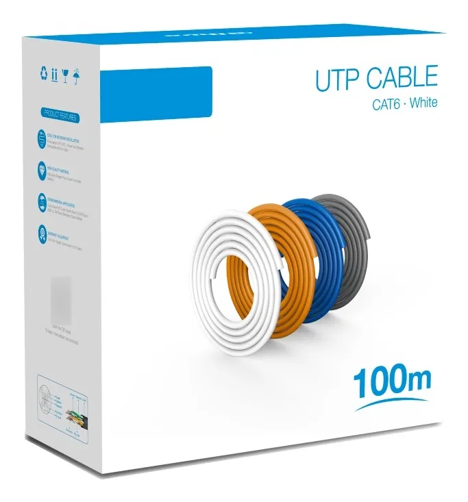 BOBINA CABLE UTP CAT 6 100M DAHUA 100% DH-PFM920I-6UN-C-100
