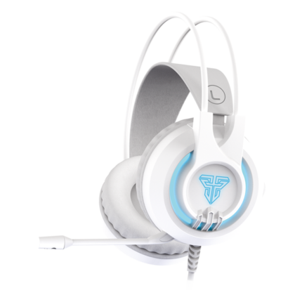 AUDIFONO CON MICROFONO GAMING FANTECH HG20 CHIEF II 3.5MM MULTIPLATAFORMA BLANCO LUZ AZUL