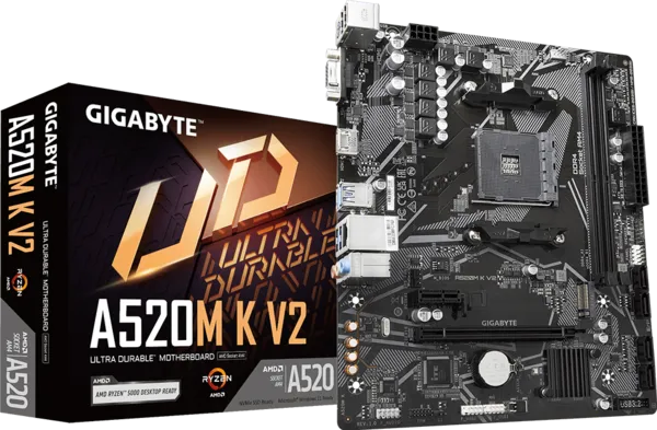 TARJETA MADRE GIGABYTE A520M K V2 M-ATX AM4 2XDDR4