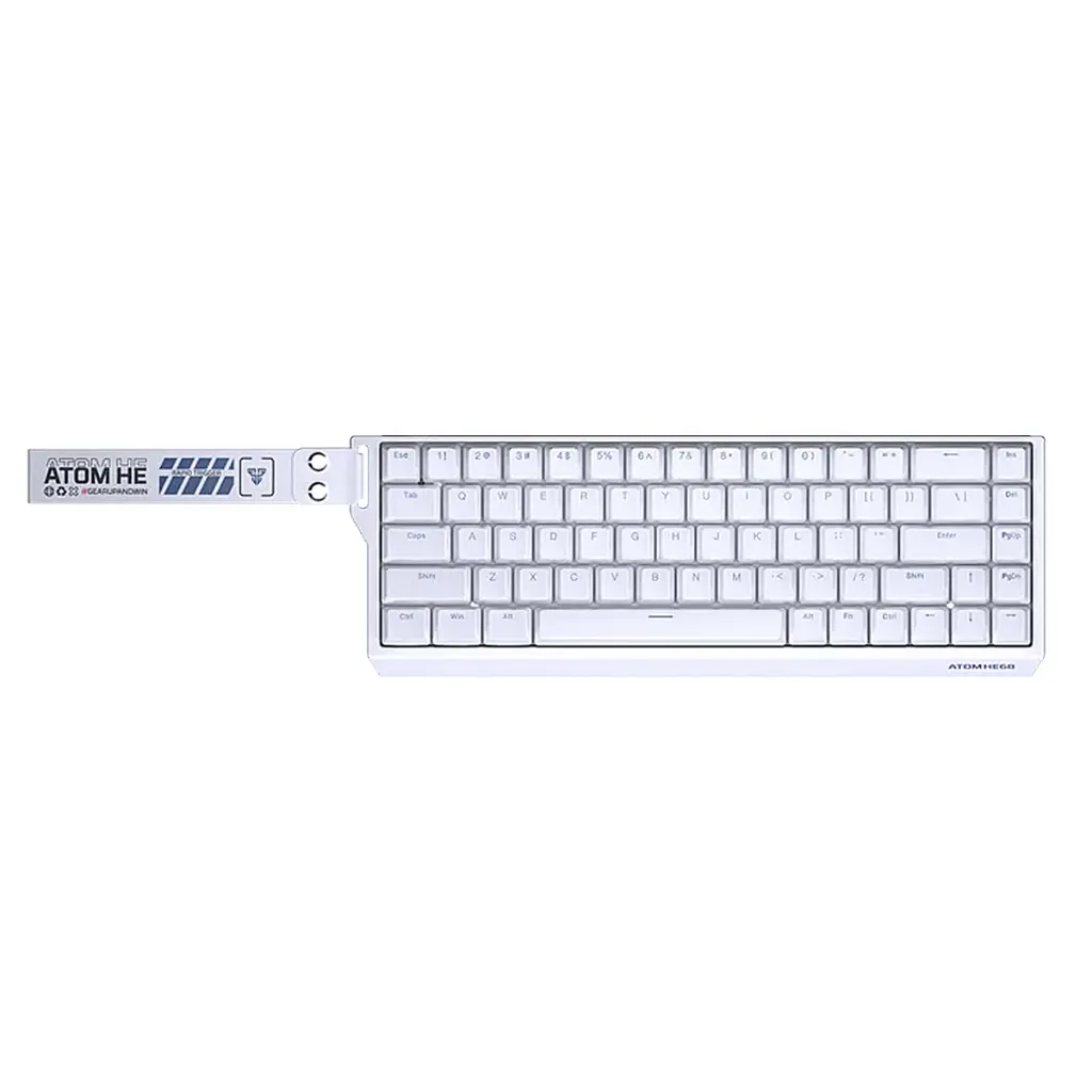 TECLADO MECANICO FANTECH ATOM HE68 MK811 INGLES 75% MAGNETICO BLANCO SW-ESMERALDA