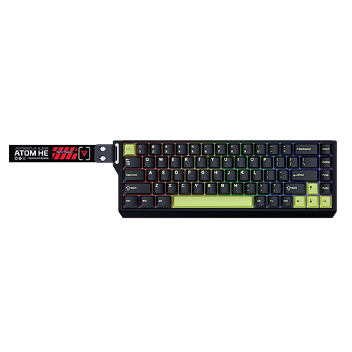 TECLADO MECANICO FANTECH ATOM HE68 PRO MK922 INGLES 75% MAGNETICO INALAMBRICO RECARG. NEGRO SW-ESMERALDA (copia)