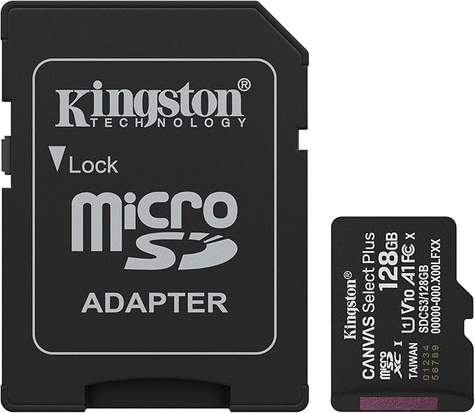 MEMORIA MICROSDXC 128GB KINGSTON SDCS3/128GB CLASE 10 CANVAS SELECT PLUS