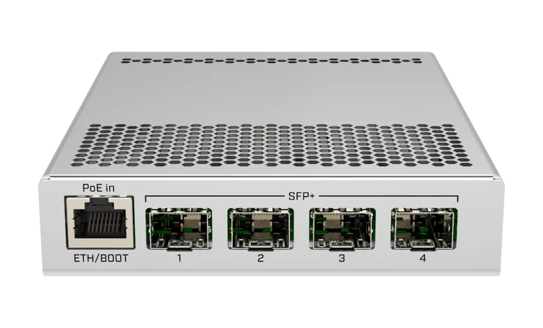 SWITCH MIKROTIK 4 PUERTOS SFP+ CON 1 PUERTO GIGA CSR305-1G-4S+IN