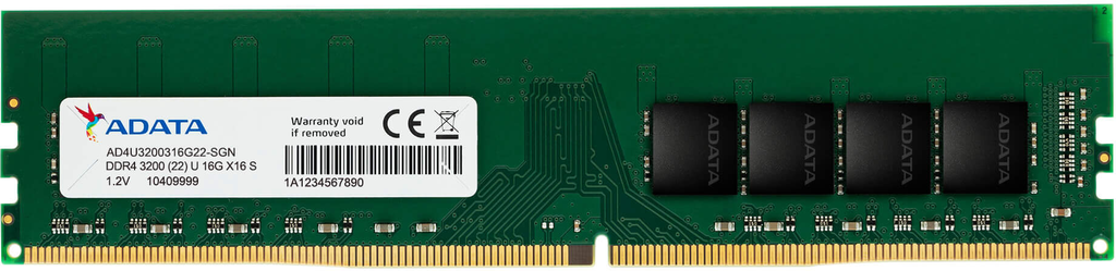 MEMORIA RAM UDIMM DDR4 16GB 3200MHZ A-DATA AD4U320016G22-SGN 