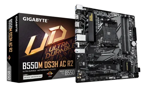 TARJETA MADRE GIGABYTE B550M DS3H AC R2 WIFI M-ATX AM4 4XDDR4 