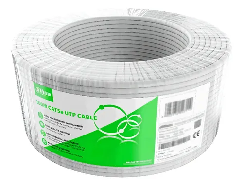 BOBINA CABLE UTP CAT 5E 100M INTERIOR DAHUA CCA DH-PFM922I-5EUN-C-100