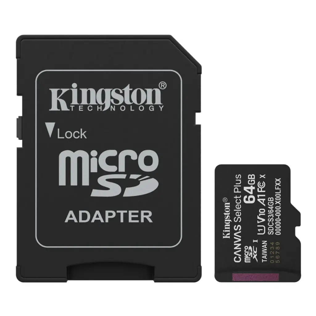 MEMORIA MICROSDXC KINGSTON 64GB SDCS3/64GB CLASE 10 CANVAS SELECT PLUS