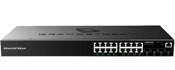 SWITCH GRANDSTREAM GWN7802P 16 PUERTOS POE GIGABIT CON 4 UP SFP+ RACK CAPA 2+ 240WQ
