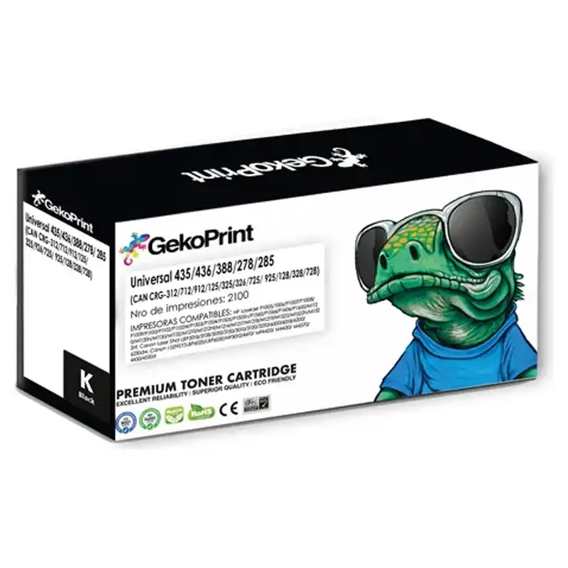 TONER GEKOPRINT 78A/85A/85A/36A/35A/CRG125/CRG128 COMPATIBLE HP/CANON BLACK