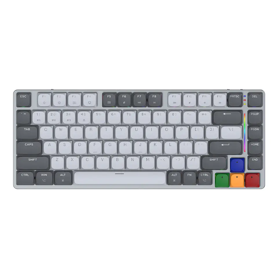 TECLADO MECANICO FANTECH MAX FIT AIR99 MK915 GY 100% TRI-MODO INALAMBRICO / BT / CABLE GRIS SW-ROJO 