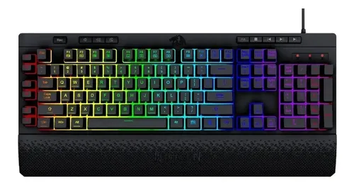 TECLADO MEMBRANA REDRAGON SHIVA K512RGB-1-SP 100% REPOSA MUÑECA ESPAÑOL NEGRO