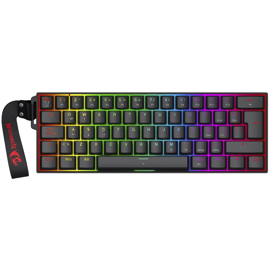 TECLADO MECANICO REDRAGON FIZZ K617CT-RGB 60% USB TRANSPARENTE (copia)