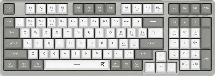 TECLADO REDRAGON BK-7114WG INALAMBRICO ESPAÑOL BLANCO/GRIS