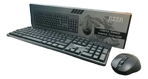 COMBO TECLADO Y MOUSE AZZA KBAZ-5260+MSAZ-4W4808 INALAMBRICO NEGRO