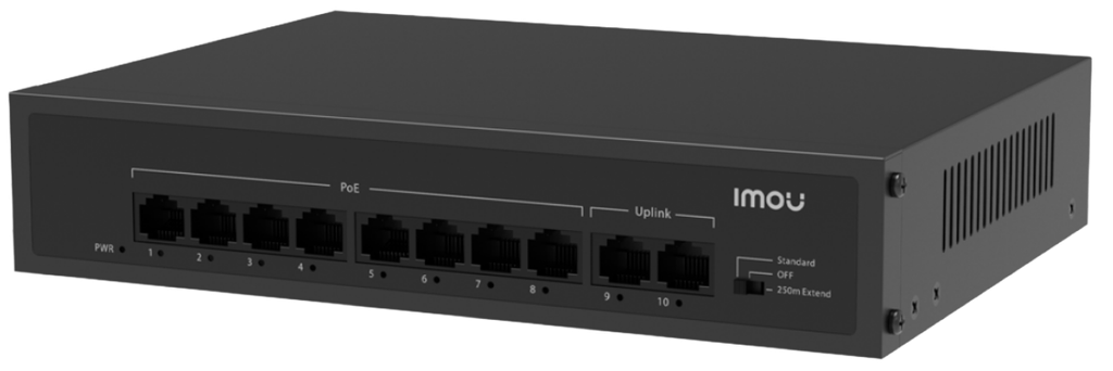 SWITCH IMOU SF1010P 8 PUERTOS POE + 2UP 10/100 65W