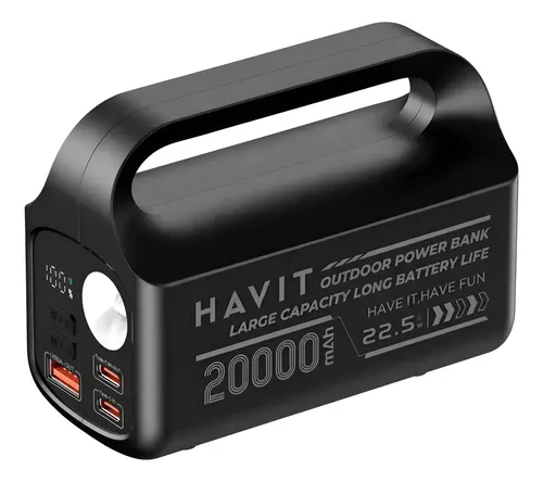 POWER BANK HAVIT PBB201 20.000MAH BK CON LINTERNA NEGRO HVPWB-PBBB201-BK