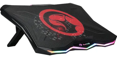 BASE PARA LAPTOP COOLING PAD MARVO FN-40 ATLAS 40 VENTILADOR AJUSTABLE RGB NEGRO