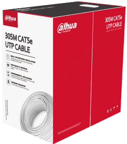 BOBINA CABLE UTP 305M CAT 5E INTERIOR DAHUA 100% DH-PFM920I-5EU-C 