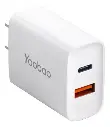 CARGADOR DUAL TIPO USB-A Y USB-C YOOBAO YAD-C006B 20W WHITE