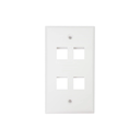 FACE PLATE WIREPLUS+ 4 PUERTOS BLANCO