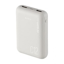 POWER BANK ARGOM 12000MAH C12 2USB/ BLANCO