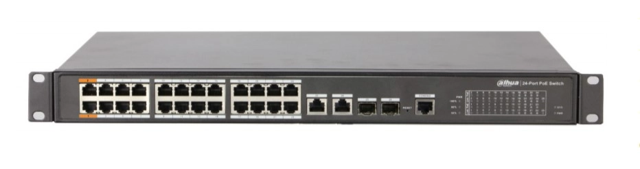 SWITCH 24 PUERTOS DAHUA ADMIN GIGABIT POE RACK  PFS4226-24GT-240