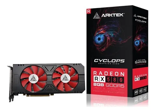 TARJETA DE VIDEO GAMING ARKTEK CYCLOPS AMD RX580 8GB DDR5