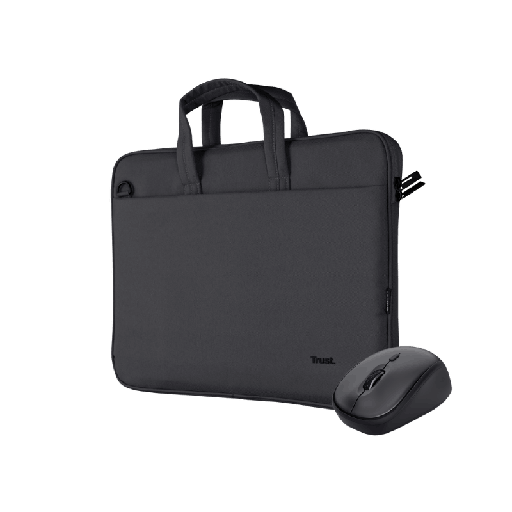 [00138] MALETIN TRUST BOLOGNA PARA LAPTOP 16" INCLUYE MOUSE INALAMBRICO 24447 NEGRO