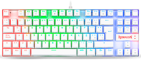 [00181] TECLADO MECANICO REDRAGON KUMARA K552W-RGB 75% BLANCO ESPAÑOL 