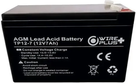 [01013] BATERIA WIREPLUS AGM 12V-7AH 